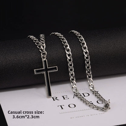 Cross Necklace For Unisex Featuring Electroplated Titanium Steel Material