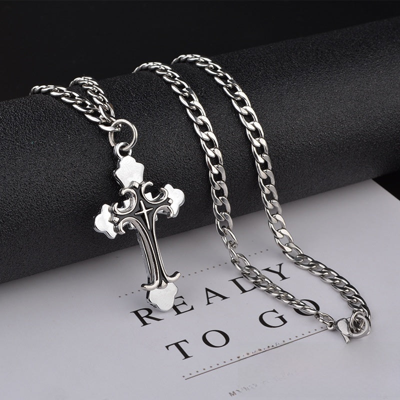 Cross Necklace For Unisex Featuring Electroplated Titanium Steel Material