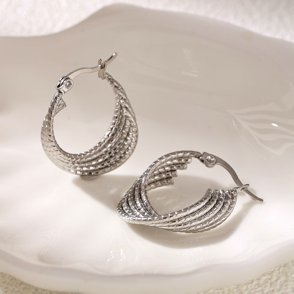 Geometric Earrings For Women Featuring Electroplated 304 Stainless Steel With 18K Real Gold Plated And PVD Coated Finish