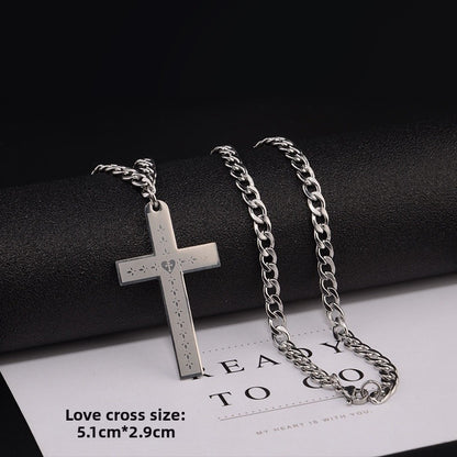 Cross Necklace For Unisex Featuring Electroplated Titanium Steel Material