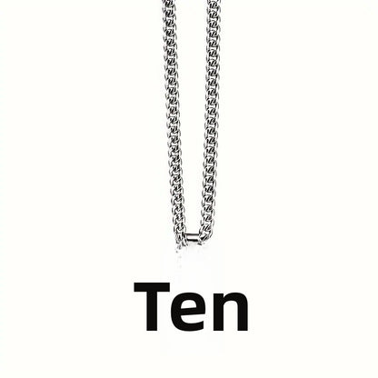 Simple Style Cross Zinc Alloy Cuban Chain Link Necklace For Men With Electroplated Finish