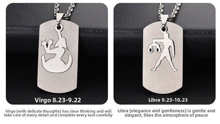Aries Necklace For Unisex Featuring Hip-Hop Style Made Of Durable Titanium Steel With Snake Chain