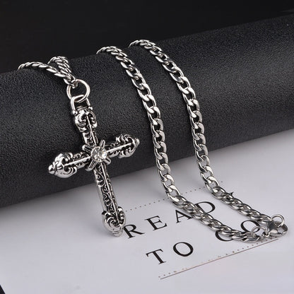 Cross Necklace For Unisex Featuring Electroplated Titanium Steel Material