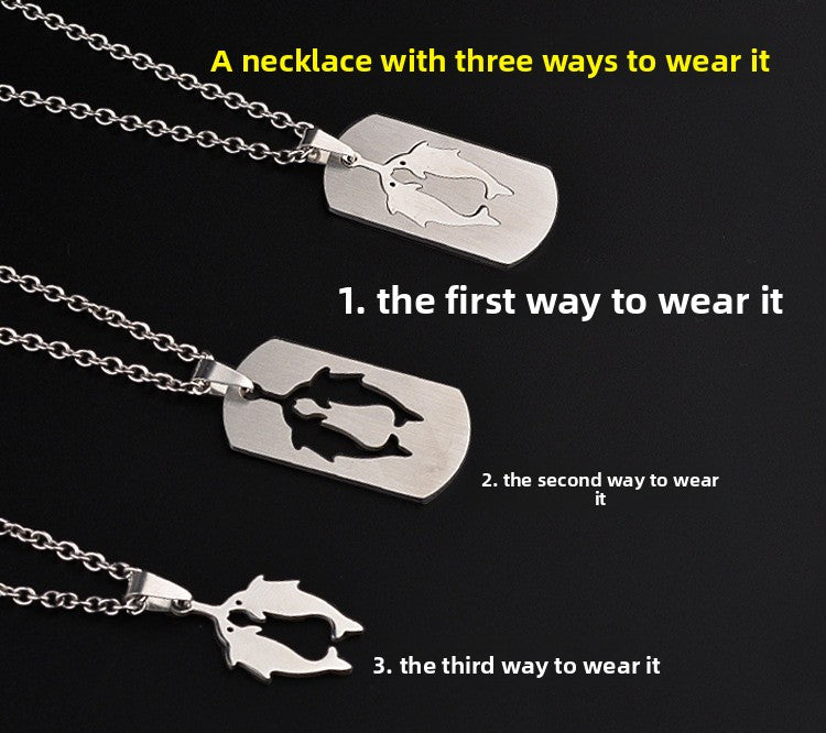Aries Necklace For Unisex Featuring Hip-Hop Style Made Of Durable Titanium Steel With Snake Chain