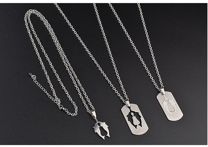 Aries Necklace For Unisex Featuring Hip-Hop Style Made Of Durable Titanium Steel With Snake Chain
