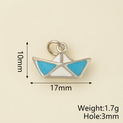 Cross Pendant Copper With 18K Gold Electroplated Finish And Zircon Inlay, 0.05-0.08µm Thickness, 1 Pc