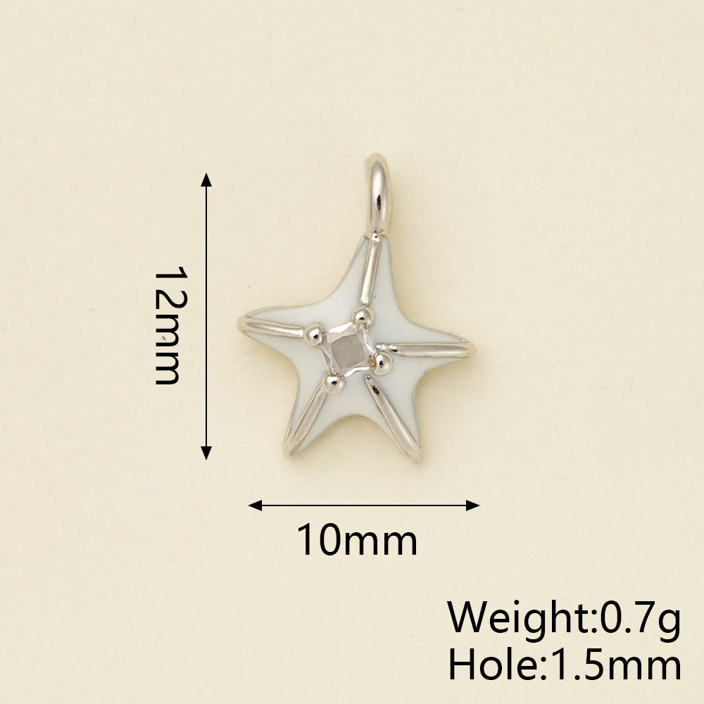 Cross Pendant Copper With 18K Gold Electroplated Finish And Zircon Inlay, 0.05-0.08µm Thickness, 1 Pc