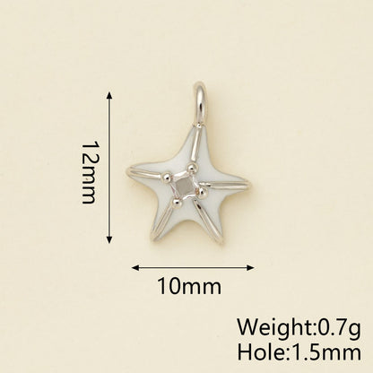 Cross Pendant Copper With 18K Gold Electroplated Finish And Zircon Inlay, 0.05-0.08µm Thickness, 1 Pc