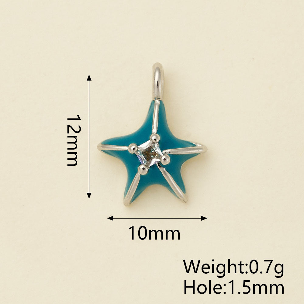 Cross Pendant Copper With 18K Gold Electroplated Finish And Zircon Inlay, 0.05-0.08µm Thickness, 1 Pc