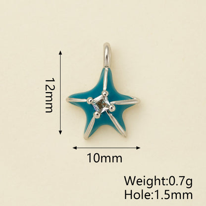 Cross Pendant Copper With 18K Gold Electroplated Finish And Zircon Inlay, 0.05-0.08µm Thickness, 1 Pc