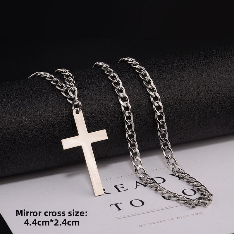 Cross Necklace For Unisex Featuring Electroplated Titanium Steel Material