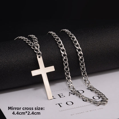 Cross Necklace For Unisex Featuring Electroplated Titanium Steel Material