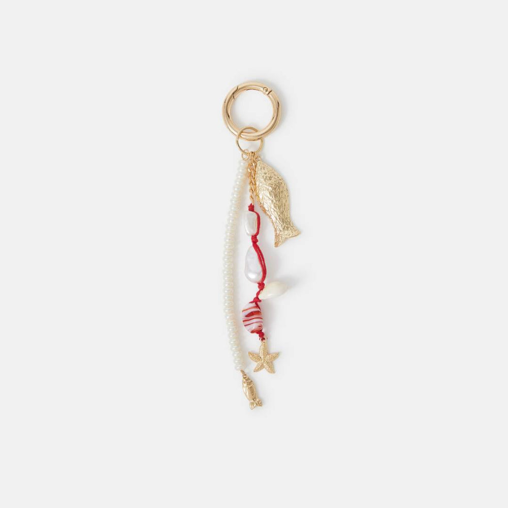 Irregular Alloy Bag Pendant With Gold Plated Electroplating And Zircon Inlay, Size 27x23mm, 1 Piece