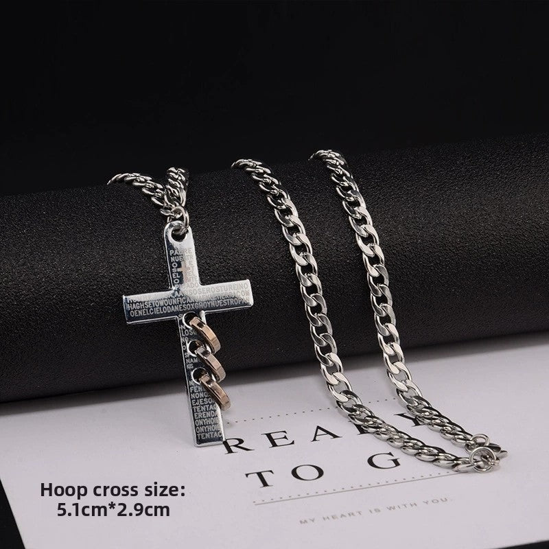 Cross Necklace For Unisex Featuring Electroplated Titanium Steel Material