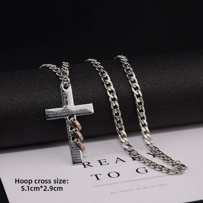 Cross Necklace For Unisex Featuring Electroplated Titanium Steel Material