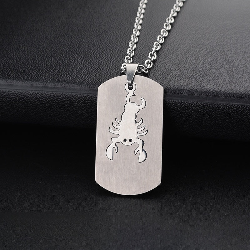 Aries Necklace For Unisex Featuring Hip-Hop Style Made Of Durable Titanium Steel With Snake Chain
