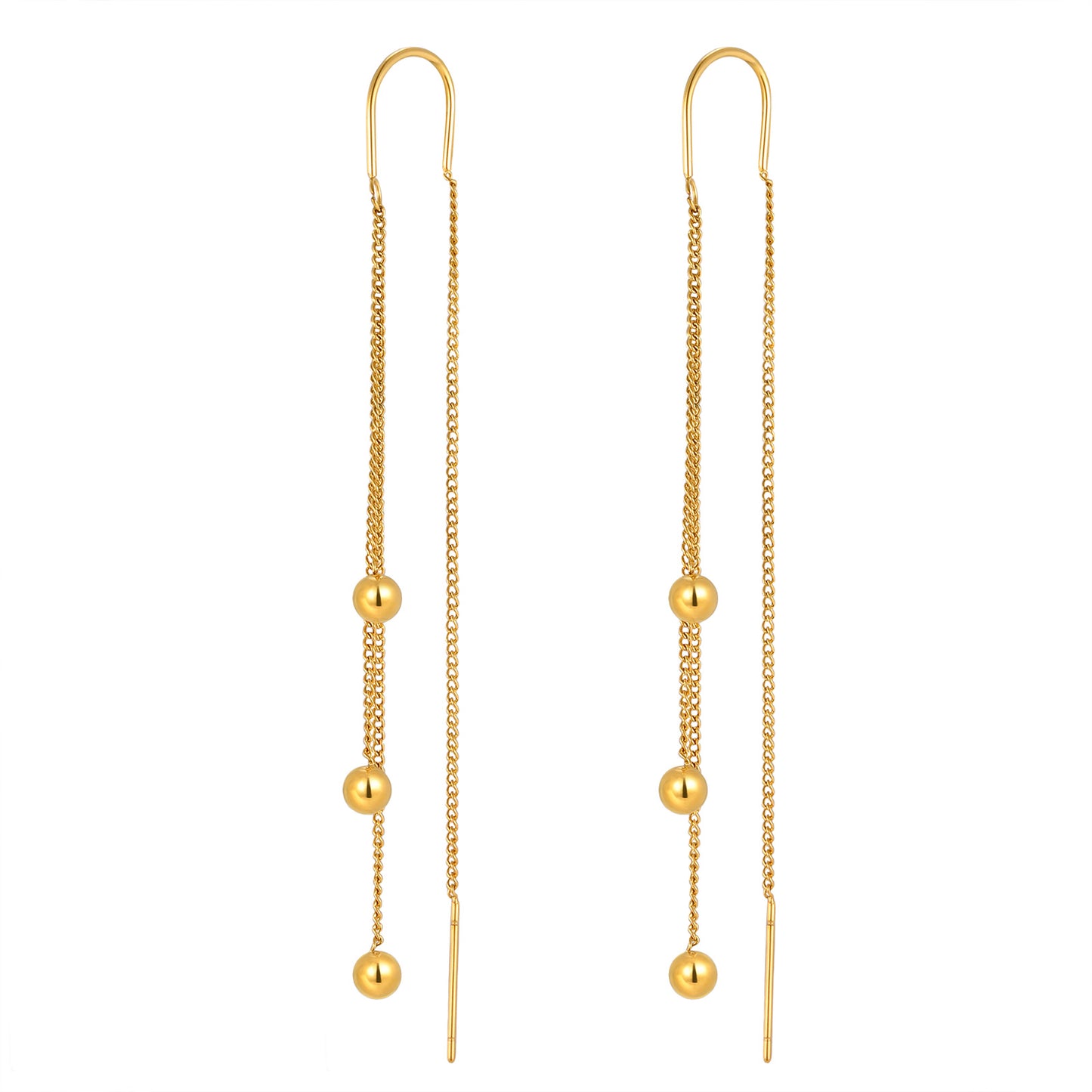 IG Style Tassel Earrings For Women In 201 Stainless Steel With Waterproof Non Tarnish 18K Real Gold Plated Finish