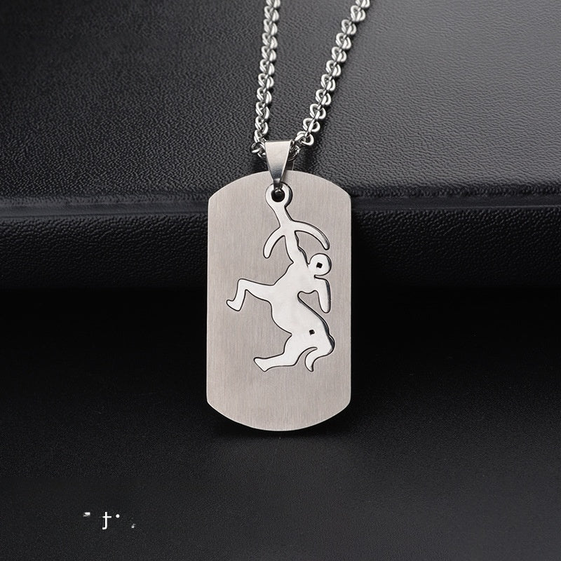 Aries Necklace For Unisex Featuring Hip-Hop Style Made Of Durable Titanium Steel With Snake Chain