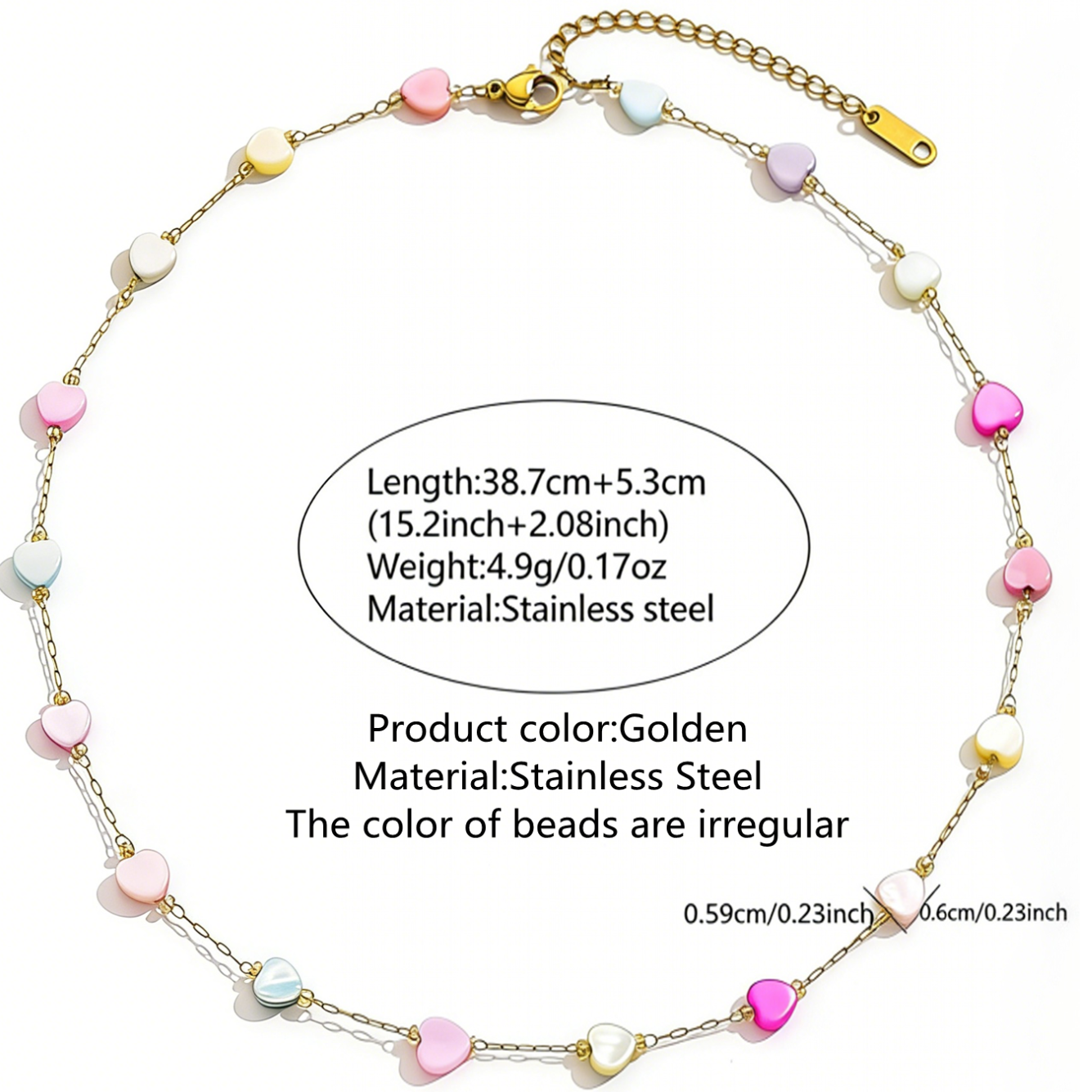 Bohemian Irregular Choker For Women Featuring 304 Stainless Steel With 18K Real Gold Plated O Chain