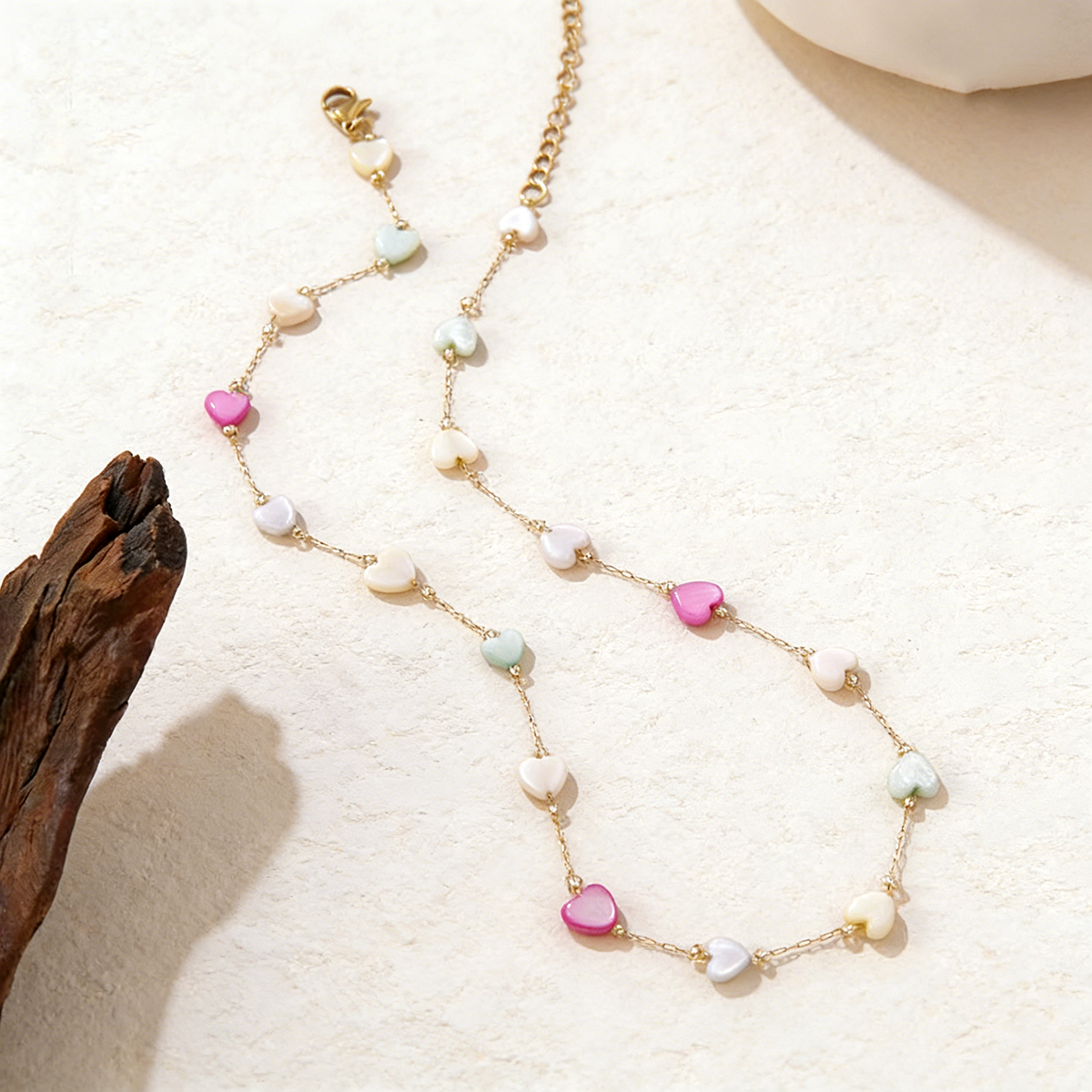 Bohemian Irregular Choker For Women Featuring 304 Stainless Steel With 18K Real Gold Plated O Chain
