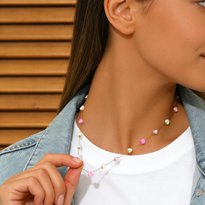 Bohemian Irregular Choker For Women Featuring 304 Stainless Steel With 18K Real Gold Plated O Chain