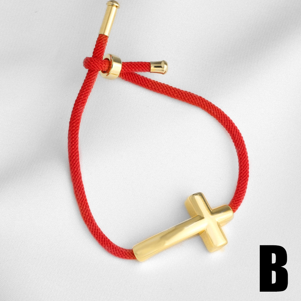 Heart Shape Copper Bracelets For Unisex Featuring 18K Real Gold Plated Woven Chain With Weave Craft