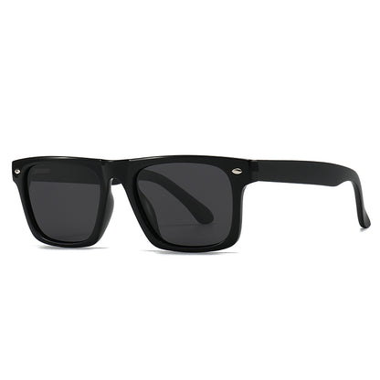 Unisex Square Full Frame Sunglasses With PC Polarized Lens Material In Coffer Color For All Seasons
