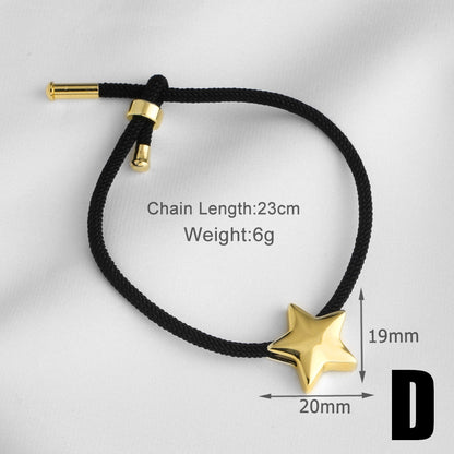 Heart Shape Copper Bracelets For Unisex Featuring 18K Real Gold Plated Woven Chain With Weave Craft