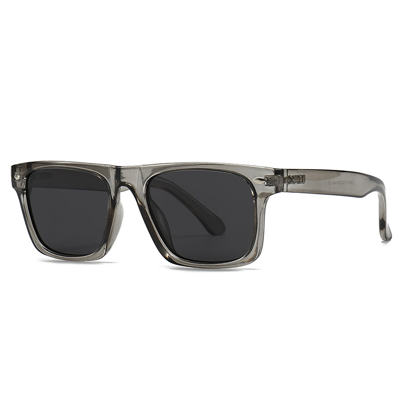 Unisex Square Full Frame Sunglasses With PC Polarized Lens Material In Coffer Color For All Seasons