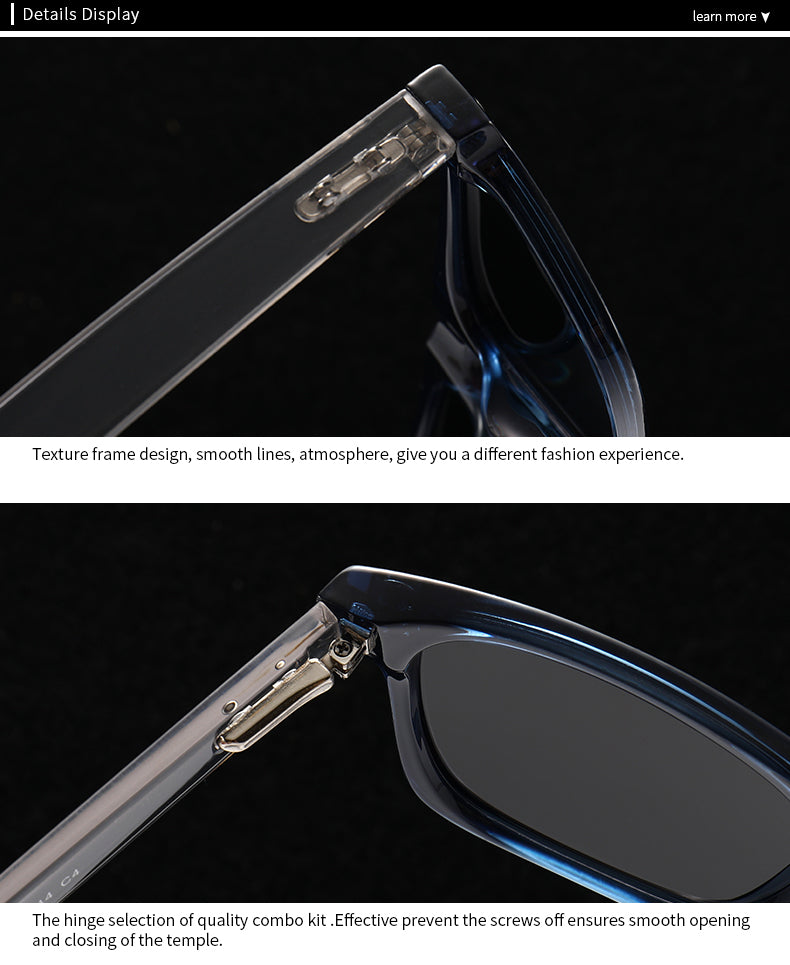 Unisex Square Full Frame Sunglasses With PC Polarized Lens Material In Coffer Color For All Seasons