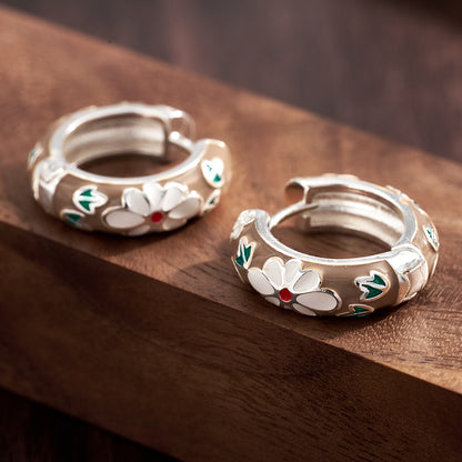 Casual Copper Leaves Earrings For Women With Real Gold Plating, Perfect For Valentine's Day
