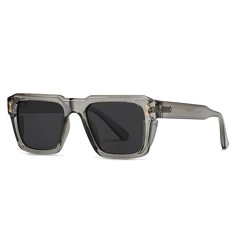 Unisex Square Full Frame Sunglasses With PC Polarized Lens Material In Coffer Color For All Seasons