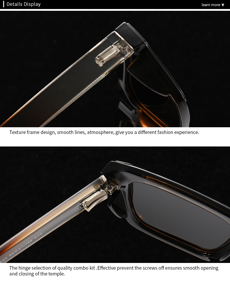Unisex Square Full Frame Sunglasses With PC Polarized Lens Material In Coffer Color For All Seasons
