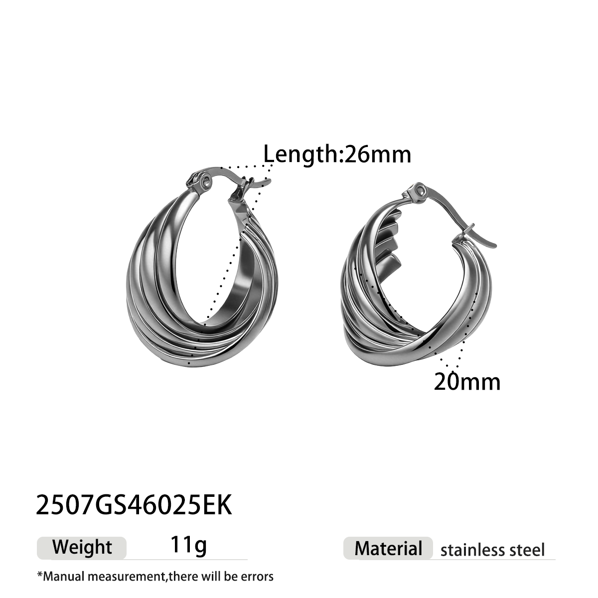 Geometric Earrings For Women Made Of 304 Stainless Steel Featuring Electroplated 18K Real Gold Plating With PVD Coated Finish