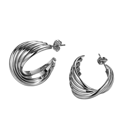 Geometric Earrings For Women Featuring Electroplated 304 Stainless Steel With 18K Real Gold Plated PVD Coating