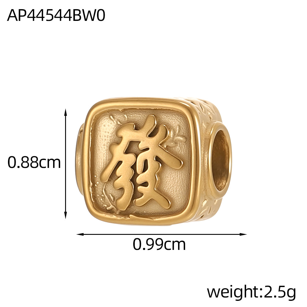 Circle Pendant In 304 Stainless Steel With 14K Real Gold Plated 0.03µm Thick PVD Coated Electroplated Finish, 1 Piece