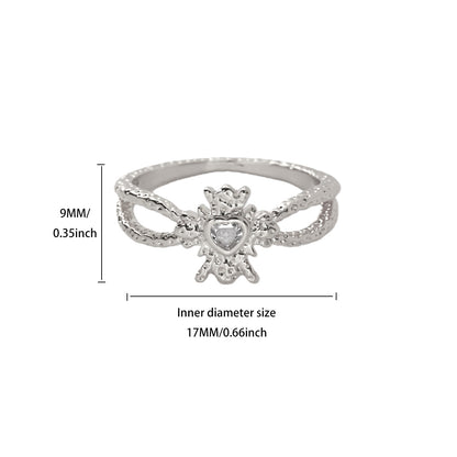 Water Droplets Ring For Women In Electroplated Copper With 18K Real Gold Plated Finish And Zircon Inlay