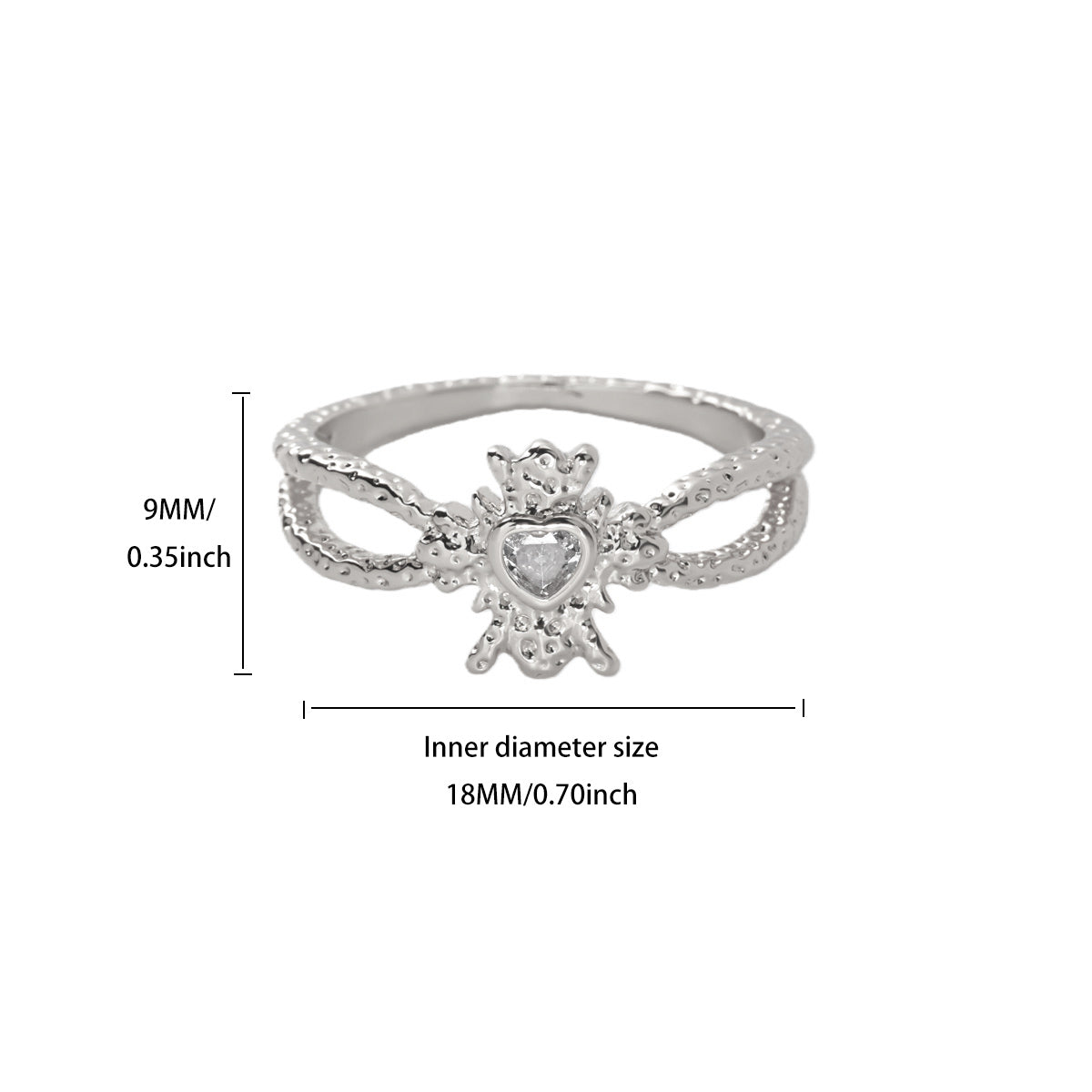Water Droplets Ring For Women In Electroplated Copper With 18K Real Gold Plated Finish And Zircon Inlay