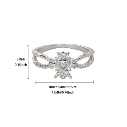 Water Droplets Ring For Women In Electroplated Copper With 18K Real Gold Plated Finish And Zircon Inlay