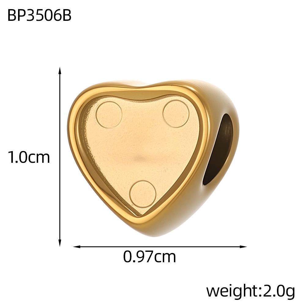 Circle Pendant In 304 Stainless Steel With 14K Real Gold Plated 0.03µm Thick PVD Coated Electroplated Finish, 1 Piece