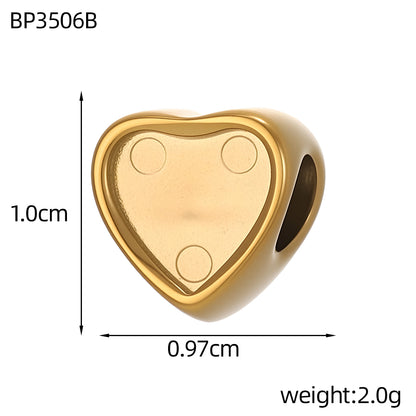 Circle Pendant In 304 Stainless Steel With 14K Real Gold Plated 0.03µm Thick PVD Coated Electroplated Finish, 1 Piece