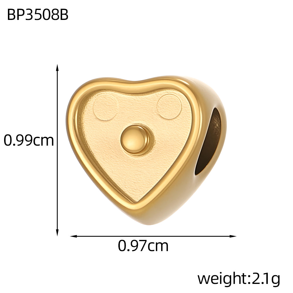 Circle Pendant In 304 Stainless Steel With 14K Real Gold Plated 0.03µm Thick PVD Coated Electroplated Finish, 1 Piece