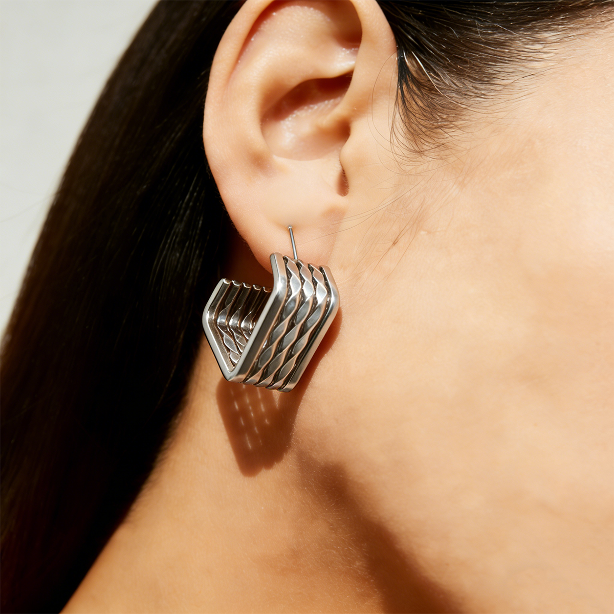 Geometric Earrings For Women Featuring Electroplated 304 Stainless Steel With 18K Real Gold Plated PVD Coating