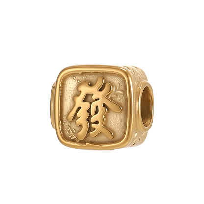 Circle Pendant In 304 Stainless Steel With 14K Real Gold Plated 0.03µm Thick PVD Coated Electroplated Finish, 1 Piece