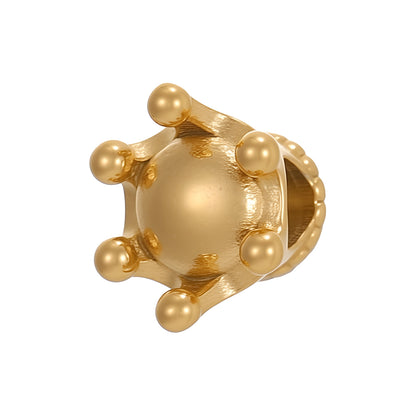 Circle Pendant In 304 Stainless Steel With 14K Real Gold Plated 0.03µm Thick PVD Coated Electroplated Finish, 1 Piece