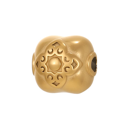 Circle Pendant In 304 Stainless Steel With 14K Real Gold Plated 0.03µm Thick PVD Coated Electroplated Finish, 1 Piece
