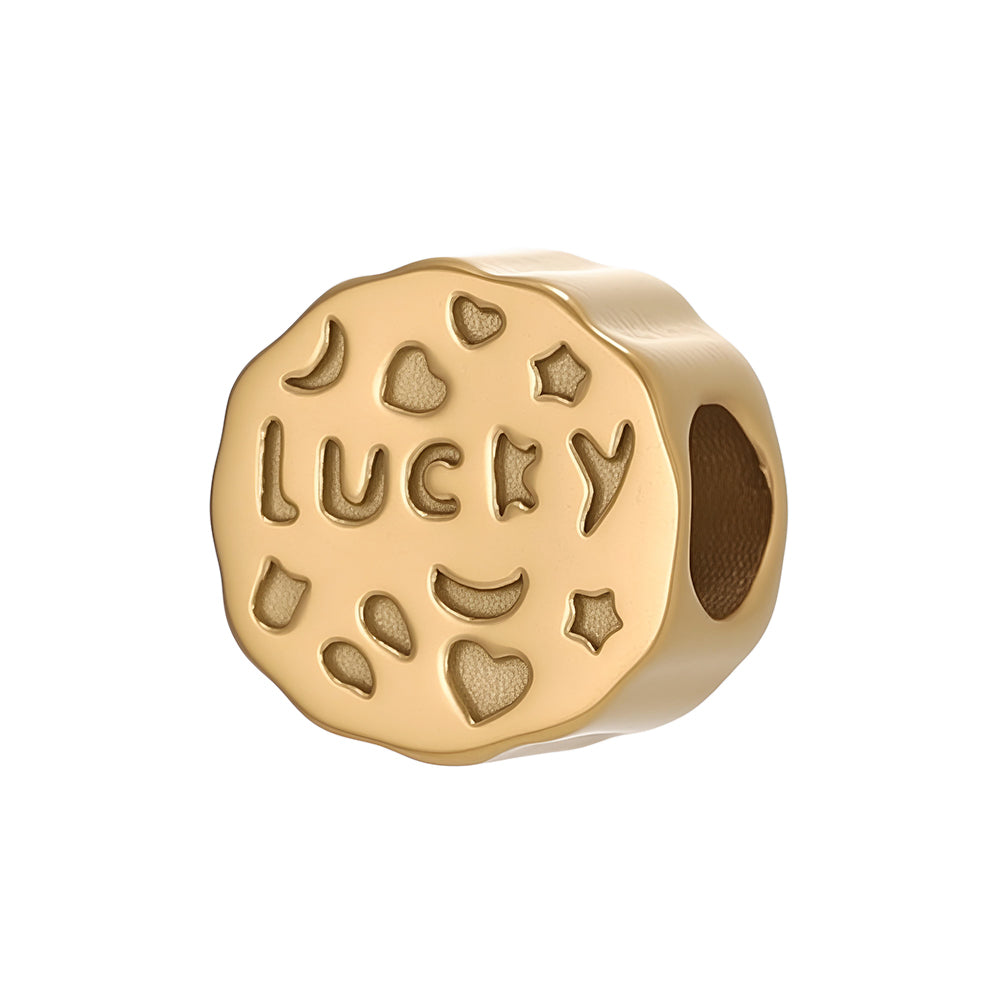 Circle Pendant In 304 Stainless Steel With 14K Real Gold Plated 0.03µm Thick PVD Coated Electroplated Finish, 1 Piece