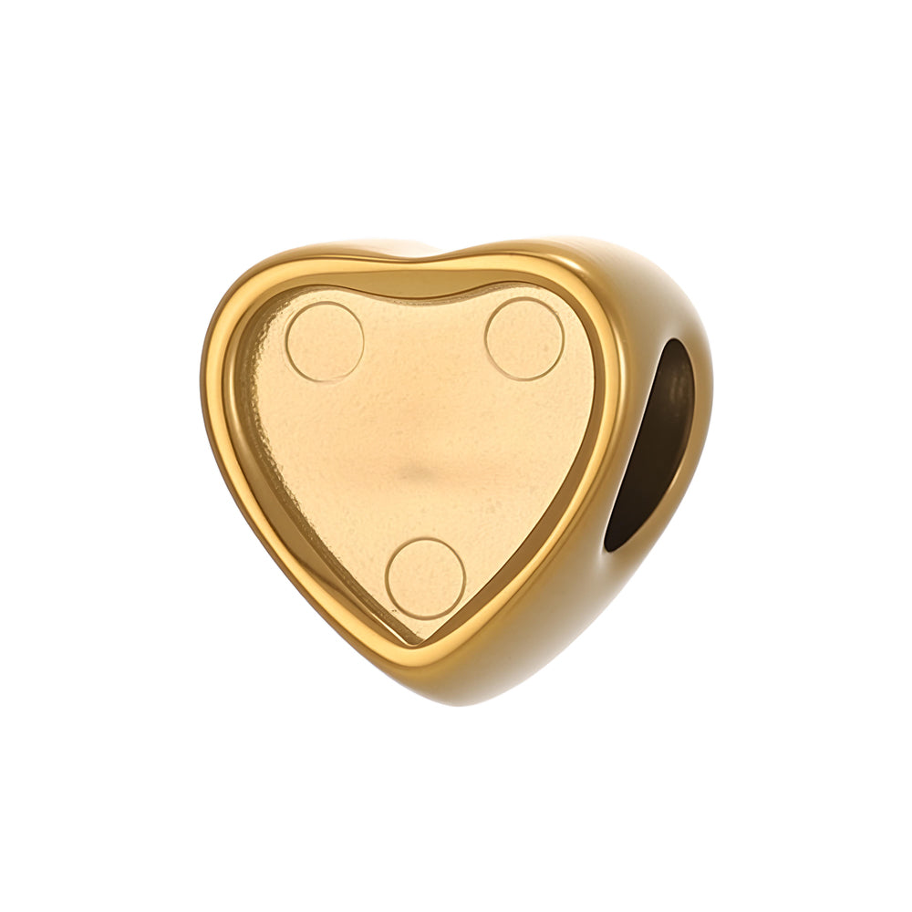 Circle Pendant In 304 Stainless Steel With 14K Real Gold Plated 0.03µm Thick PVD Coated Electroplated Finish, 1 Piece