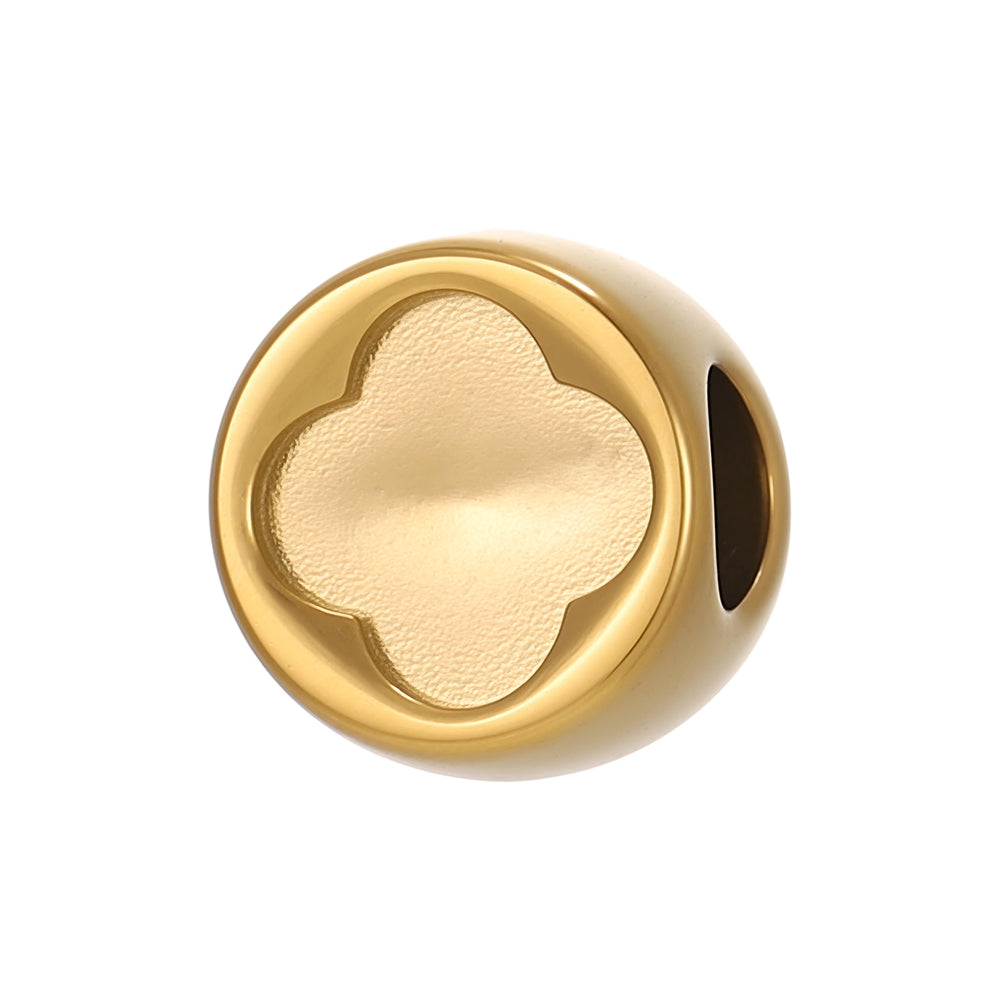 Circle Pendant In 304 Stainless Steel With 14K Real Gold Plated 0.03µm Thick PVD Coated Electroplated Finish, 1 Piece