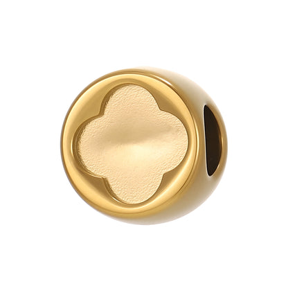 Circle Pendant In 304 Stainless Steel With 14K Real Gold Plated 0.03µm Thick PVD Coated Electroplated Finish, 1 Piece